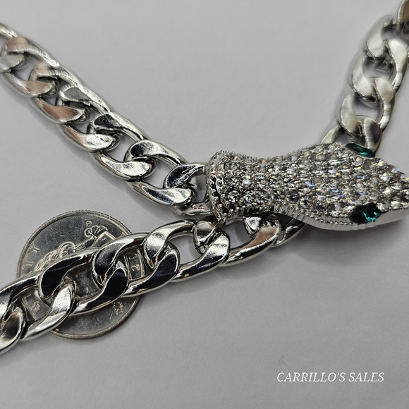 Snake style chain Cuban link stainless steel - Picture 5 of 6